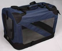 Dog Or Cat Navy Collapsible Pet Carrier with Carry Bag (Small)