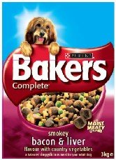 Bakers Complete Bacon & Liver Dog Food 3kg