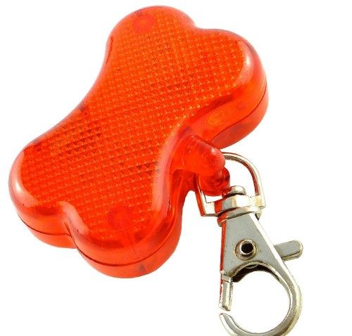 New Red Bone Collar Safety Flasher - Battery Included - Uses 2 Super Bright LED's